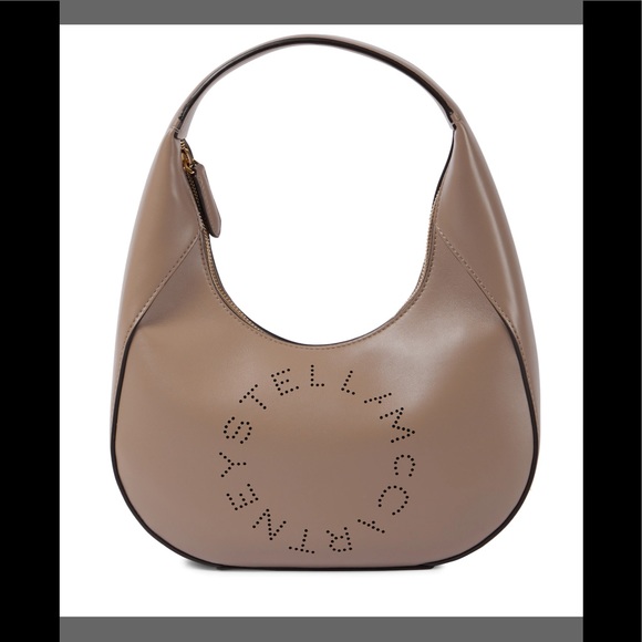 Stella McCartney Handbags - Stella McCartney Small Vegan Leather Logo Shoulder Bag in Moss (Tan)—NWT